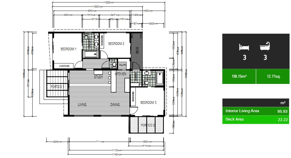 Podmatrix 3 Bedroom Villa_Plans